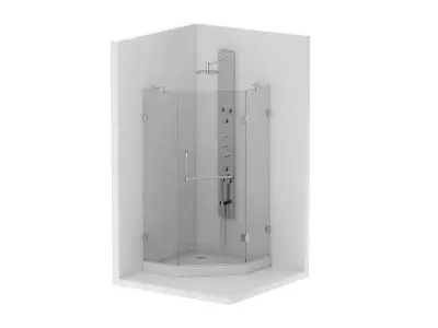 Vigo Piedmont With Left Drain Base Shower 3D model
