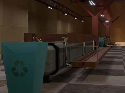 Metro station 3D model get