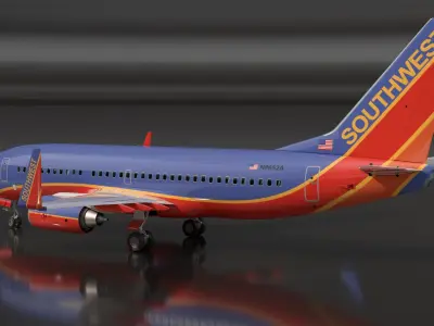  Southwest Airlines Boeing 737-700 with Interior 