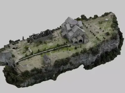Armenian Fortified Hilltop Monastery 3D model