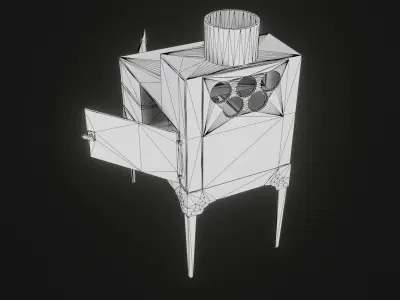 Stove metal Free low-poly 3D model