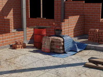 Simple construction N4  Low-poly 3D model