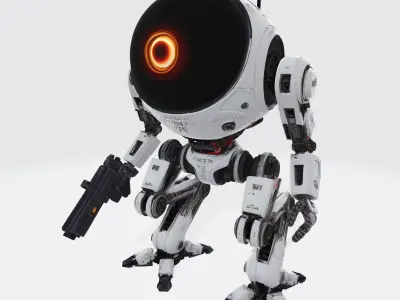 Robot Character N5 Low-poly 3D model