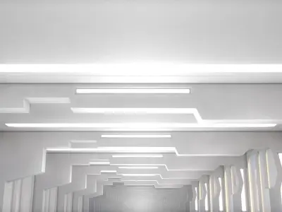 Sci Fi Tunnel 3D model 29