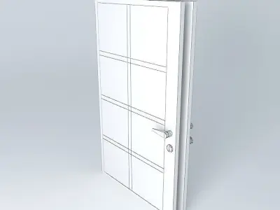 White doors Free 3D model