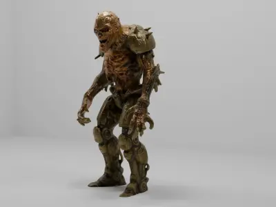 Robotic Zombie Character Pack Creatures Game Ready Low-poly 3D model