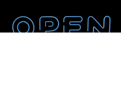 Open Neon Sign 3D model