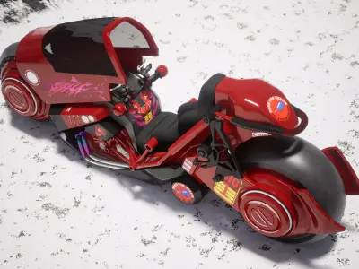 Futuristic Cyberpunk Motorcycle 3D model