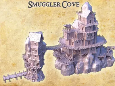 Smuggler Cove Tabletop Terrain 28 MM 3D print model