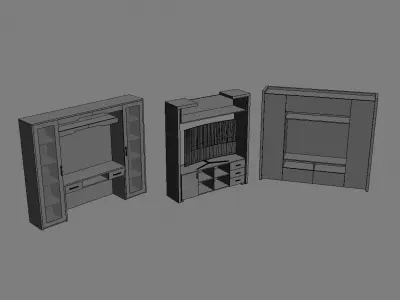 closet library komod h07 3D model