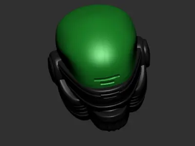 helmet high poly sculpt 3d printable ver 7 3D model 3D model