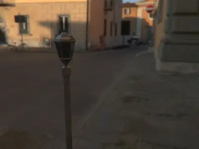 City Street Lamp Low-poly 3D model