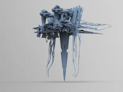 Haze Maze temple structure exterior collection 1  Low-poly 3D model