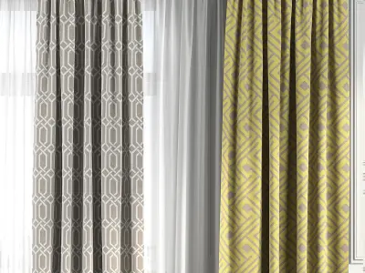 Curtain Set 155 3D model
