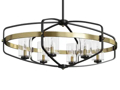 Kirkland 6 Light Linear Chandelier Low-poly 3D model
