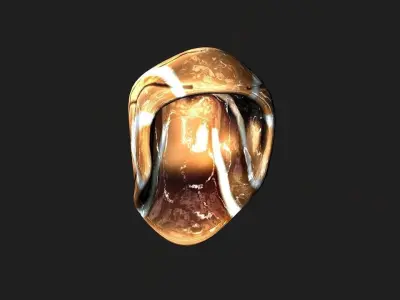 Sci-Fi Feelingless Iron Mask Low-poly 3D model