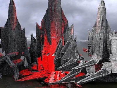 Ocean Base interceptor Kitbash 2  3D model