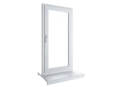 Plastic window - white 3D model