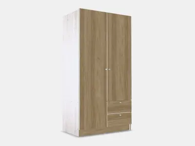 VILHATTEN Wardrobe with 2 doors and 2 drawers Low-poly 3D model