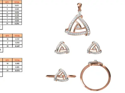 Light wt Ring Earrings Pendant set stl jcd 1-render details 3D print model 54
