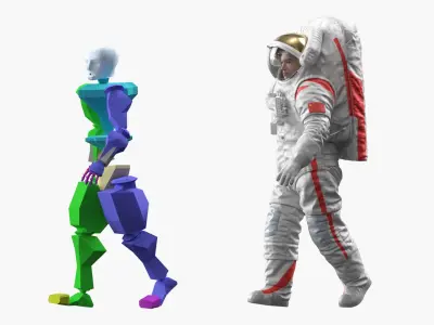  Spacesuit for China Moon Mission Fur Rigged 