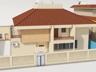 Qatar House 02 Low-poly 3D model