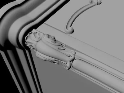 closet ornate gold wardrobe 3D model