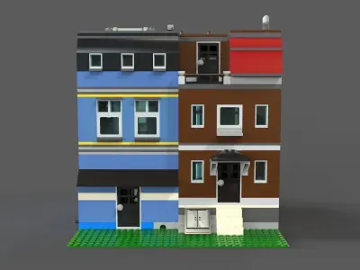 Lego Pets Shop 3D model Low-poly 3D model