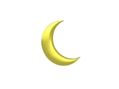 Cartoon Moon v1 010 Low-poly 3D model