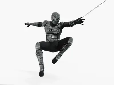 Spider-Armor MK I Rigged Animated Low-poly 3D model