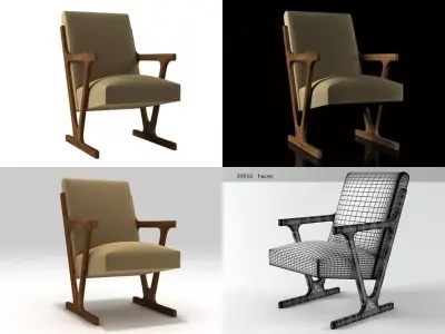 Woody chair 3D model