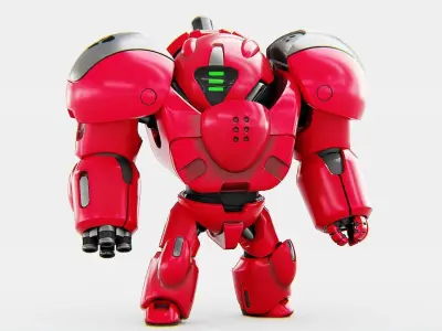 TOY BOT GROOMY  RIGGED 3D model