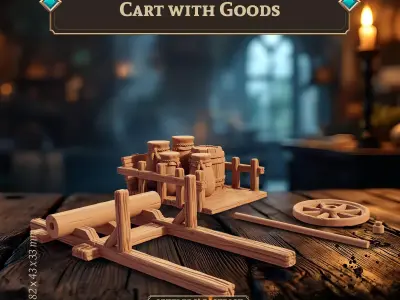 Cart with Goods Free 3D print model