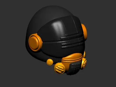 helmet high poly sculpt 3d printable ver 7 3D model 3D model 78