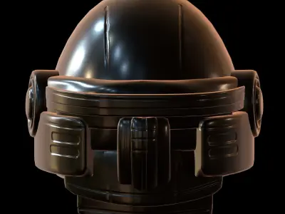 Gas mask helmet 3d model scifi Low-poly  Low-poly 3D model 356