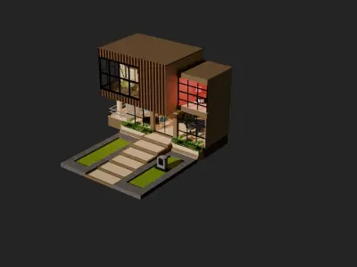 Modern Office Exterior 3D Model 3D model