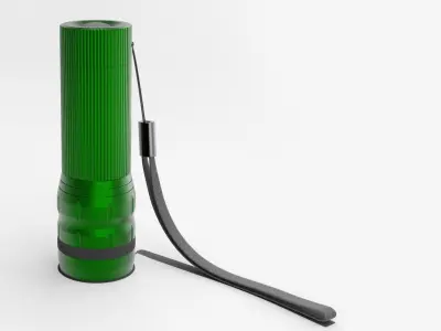 Flashlight Green 3D model