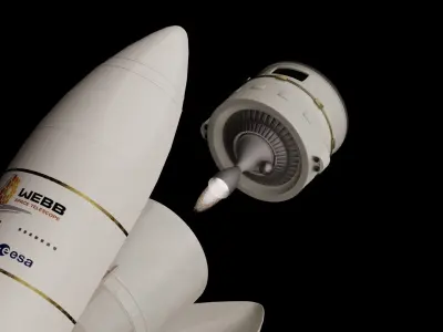 James Webb Space Telescope and Ariane-5 Rocket 3D Model Pack