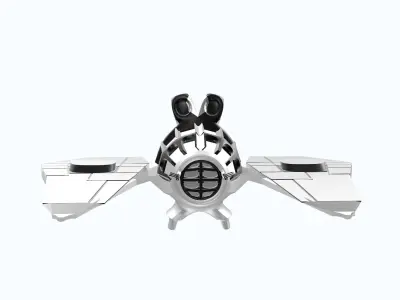 Space Ship Ultra Game Ready Low-poly 3D model