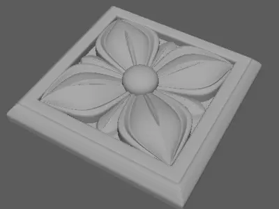 rosette flower 3D model 3