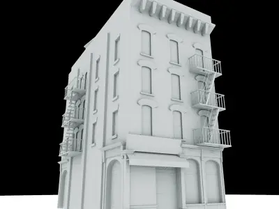Nyc Building 02 Type 2 Low-poly 3D model