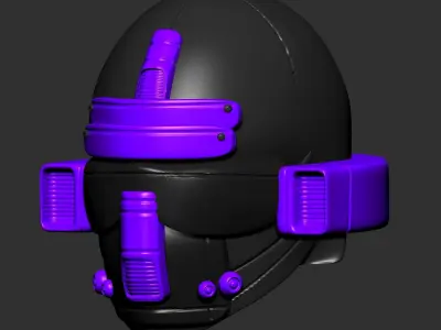 helmet high poly sculpt 3d printable ver 7 3D model 3D model