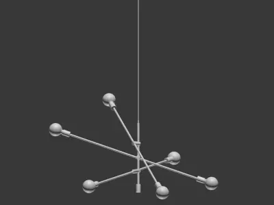 West Elm Mobile Chandelier Large 3D model