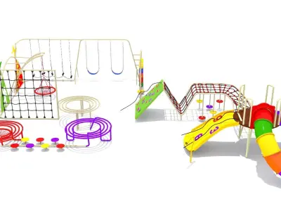 Wave Playground Low-poly 3D model