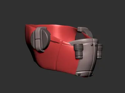 gas mask helmet scifi high poly sculpt  ver9 3d printable  3D model
