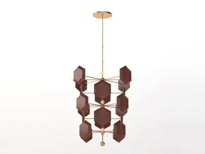 Currey Honeycomb Chandelier 3D model