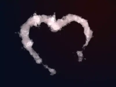 VDB Heart Shaped Cloud Trail Animated 01 3D model