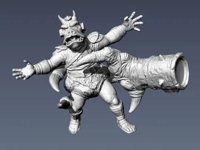 gamorrean guard eaten by Rancor 3D print model