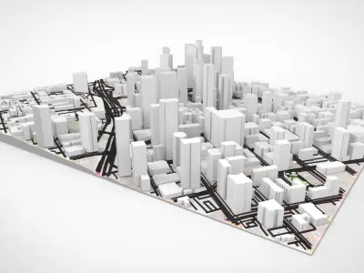 Cityscape Los Angeles United States  3D model