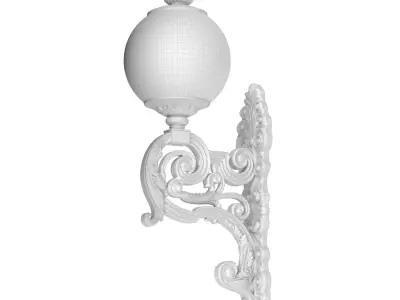 Classic Outdoor Forged Wall Lamp Lantern streetlight Sconce 3D model purchase